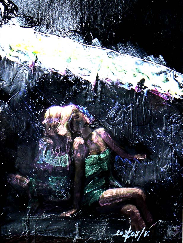 206 Tänzerin in der Garderobe